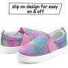 K KomForme Toddler Sneakers for Girls Boys Slip On Canvas Walking Shoes(Tie-dye)