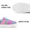 K KomForme Toddler Sneakers for Girls Boys Slip On Canvas Walking Shoes(Tie-dye)
