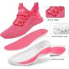 RUNSIDE Boys Girls Sneakers, Lace up Kids Tennis Shoes for Walking/Running Lightweight Breathable Gym Shoes Outdoor, Little Kid/Big Kid(Hot Pink)