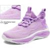 RUNSIDE Boys Girls Sneakers, Lace up Kids Tennis Shoes for Walking/Running Lightweight Breathable Gym Shoes Outdoor, Little Kid/Big Kid(Purple)