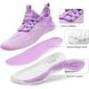 RUNSIDE Boys Girls Sneakers, Lace up Kids Tennis Shoes for Walking/Running Lightweight Breathable Gym Shoes Outdoor, Little Kid/Big Kid(Purple)