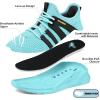 RUNSIDE Boys Girls Tennis Shoes Kids Lightweight Breathable Sneakers Lace-up Running Athletic Shoes for Toddler/Little Kid/Big Kid(Aqua)