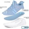 RUNSIDE Boys Girls Tennis Shoes Kids Lightweight Breathable Sneakers Lace-up Running Athletic Shoes for Toddler/Little Kid/Big Kid(Baby Blue)