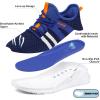 RUNSIDE Boys Girls Tennis Shoes Kids Lightweight Breathable Sneakers Lace-up Running Athletic Shoes for Toddler/Little Kid/Big Kid(Blue)