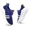 RUNSIDE Boys Girls Tennis Shoes Kids Lightweight Breathable Sneakers Lace-up Running Athletic Shoes for Toddler/Little Kid/Big Kid(Blue)