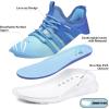 RUNSIDE Boys Girls Tennis Shoes Kids Lightweight Breathable Sneakers Lace-up Running Athletic Shoes for Toddler/Little Kid/Big Kid(Gradient Blue)