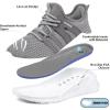 RUNSIDE Boys Girls Tennis Shoes Kids Lightweight Breathable Sneakers Lace-up Running Athletic Shoes for Toddler/Little Kid/Big Kid(Grey)