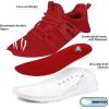 RUNSIDE Boys Girls Tennis Shoes Kids Lightweight Breathable Sneakers Lace-up Running Athletic Shoes for Toddler/Little Kid/Big Kid(Red)