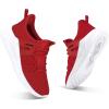 RUNSIDE Boys Girls Tennis Shoes Kids Lightweight Breathable Sneakers Lace-up Running Athletic Shoes for Toddler/Little Kid/Big Kid(Red)