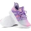 RUNSIDE Girls Tennis Shoes Lightweight Sports Kids Sneakers Lace-up for Running/Walking, Toddler/Little Kid/Big Kid(Gradient Purple)