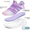 RUNSIDE Girls Tennis Shoes Lightweight Sports Kids Sneakers Lace-up for Running/Walking, Toddler/Little Kid/Big Kid(Gradient Purple)