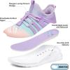 RUNSIDE Girls Tennis Shoes Lightweight Sports Kids Sneakers Lace-up for Running/Walking, Toddler/Little Kid/Big Kid(Pink Purple)