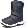 K KomForme Boys Girls Snow Boots Waterproof Winter Outdoor Boots(Toddler/Little Kid/Big Kid)(Black-n)