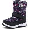 K KomForme Boys Girls Snow Boots Waterproof Winter Outdoor Boots(Toddler/Little Kid/Big Kid)(Pink Heart)