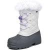 K KomForme Boys & Girls Snow Boots Insulated Fur Lined Warm Anti-Slip Waterproof Winter Boot (Toddler/Little Kid/Big Kid)(Grey)