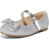 K KomForme Girl’s Ballet Flats Non-Slip Soft Mary Jane Walking Party Dress Shoes for Toddler/Little Kid/Big Kid(Silver Glitter)