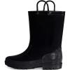 K KomForme Kids Girls & Boys Rain Boots with Easy-on Handles Waterproof Outdoors(Black)