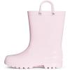 K KomForme Kids Girls & Boys Rain Boots with Easy-on Handles Waterproof Outdoors(Light Pink)