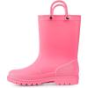 K KomForme Kids Girls & Boys Rain Boots with Easy-on Handles Waterproof Outdoors(Pink)