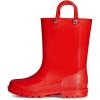 K KomForme Kids Girls & Boys Rain Boots with Easy-on Handles Waterproof Outdoors(Red)