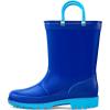 K KomForme Kids Girls & Boys Rain Boots with Easy-on Handles Waterproof Outdoors(Royal Blue)