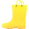 K KomForme Kids Girls & Boys Rain Boots with Easy-on Handles Waterproof Outdoors(Yellow)