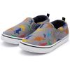 K KomForme Kids Shoes Toddlers Canvas Sneakers Slip on Walking Tennis Shoes for Boys Girls(Toddler/Little Kids/Big Kids)(B1-grey Dinosaur)