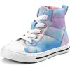 K KomForme Kids Sneakers for Boys and Girls Toddler Canvas High Top Walking Causal Shoes with Zipper(Color Gradient)