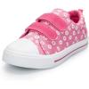 K KomForme Sneakers for Boys and Girls,Toddler Kids Soft Walking Shoes(Pink Flower)