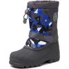 K KomForme Snow Boots for Boys & Girls Warm Waterproof Slip Resistant Winter Shoes (Toddler/Little Kid/Big Kid)(Gray-k)