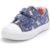 K KomForme Toddler Boys & Girls Shoes Kids Canvas Sneakers with Cartoon Dual Hook and Loops, Size 7 Toddler, Unicorn