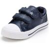 K KomForme Toddler Boys & Girls Shoes Kids Canvas Sneakers with Cartoon Dual Hook and Loops(Navy)