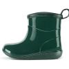 K KomForme Toddler Rain Boots Baby Easy-on Rain Shoes for Boys and Girls Waterproof Lightweight Outdoor(Dark Green)
