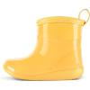 K KomForme Toddler Rain Boots Baby Easy-on Rain Shoes for Boys and Girls Waterproof Lightweight Outdoor(Yellow)