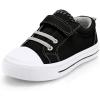 K KomForme Toddler Shoes Boys Girls Canvas Sneakers Size 4-13(A-black)