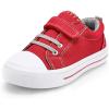K KomForme Toddler Shoes Boys Girls Canvas Sneakers Size 4-13(A-red)