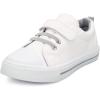 K KomForme Toddler Shoes Boys Girls Canvas Sneakers Size 4-13(Off-white)