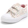 K KomForme Toddler Sneakers for Boys and Girls Dual Hook and Loops Sneakers Baby Canvas Shoes(Colorful)