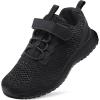 RUNSIDE Kids Shoes, Boys Girls Sneakers Lightweight Athletic Walking/Running Tennis Shoes(Toddler/Little Kid/Big Kid)(A-black)