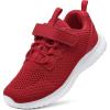 RUNSIDE Kids Shoes, Boys Girls Sneakers Lightweight Athletic Walking/Running Tennis Shoes(Toddler/Little Kid/Big Kid)(Red)
