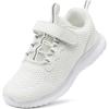 RUNSIDE Kids Shoes, Boys Girls Sneakers Lightweight Athletic Walking/Running Tennis Shoes(Toddler/Little Kid/Big Kid)(White)