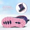 K KomForme Kids Snow Boots Fur Lined Warm Water-resistant Anti-Slip Winter Boots for Toddler/Little Kid/Big Kid(Star)