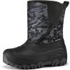 K KomForme Kids Snow Boots Fur Lined Warm Water-resistant Anti-Slip Winter Boots for Toddler/Little Kid/Big Kid(Camouflage)