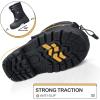 K KomForme Snow Boots for Boys & Girls Warm Waterproof Slip Resistant Winter Shoes (Toddler/Little Kid/Big Kid)(Black-dino)