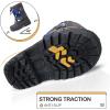K KomForme Snow Boots for Boys & Girls Warm Waterproof Slip Resistant Winter Shoes (Toddler/Little Kid/Big Kid)(Gray-k)