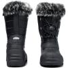 K KomForme Boys & Girls Snow Boots Insulated Fur Lined Warm Anti-Slip Waterproof Winter Boot (Toddler/Little Kid/Big Kid)(Black)