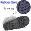 K KomForme Boys & Girls Snow Boots Insulated Fur Lined Warm Anti-Slip Waterproof Winter Boot (Toddler/Little Kid/Big Kid)(Black Glitter)
