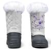 K KomForme Boys & Girls Snow Boots Insulated Fur Lined Warm Anti-Slip Waterproof Winter Boot (Toddler/Little Kid/Big Kid)(Grey)