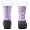 K KomForme Boys & Girls Snow Boots Insulated Fur Lined Warm Anti-Slip Waterproof Winter Boot (Toddler/Little Kid/Big Kid)(Purple Brilliant)