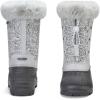 K KomForme Boys & Girls Snow Boots Insulated Fur Lined Warm Anti-Slip Waterproof Winter Boot (Toddler/Little Kid/Big Kid)(Silver)